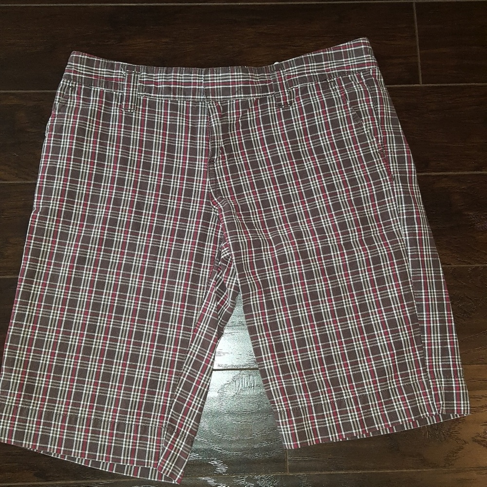 Roxy plaid bermuda shorts